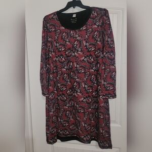 Laila Ali Womens 3xl Reversible Black/butterfly Dress NWOT